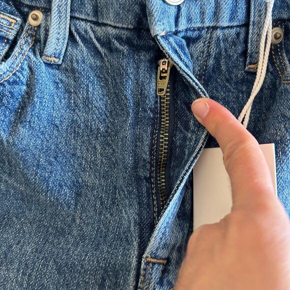 NWT Good American Womens Good Classic Blue 940 Hi-Rise Raw Hem Jean 2/26 - Picture 11 of 16